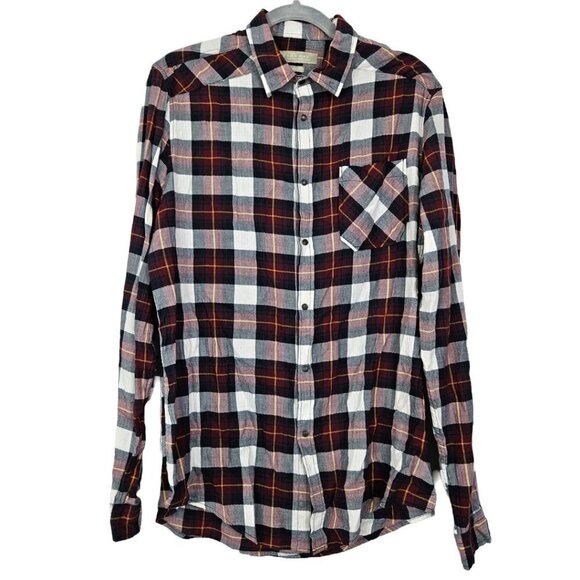 Zara Other - Zara Man Relaxed Fit Red/White Plaid Long Sleeve Button Front Shirt L